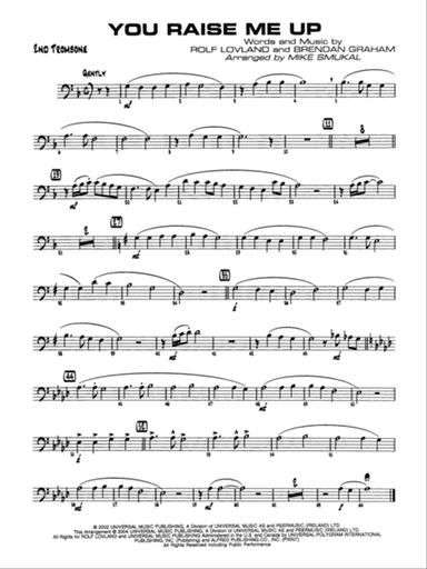 You Raise Me Up: 2nd Trombone