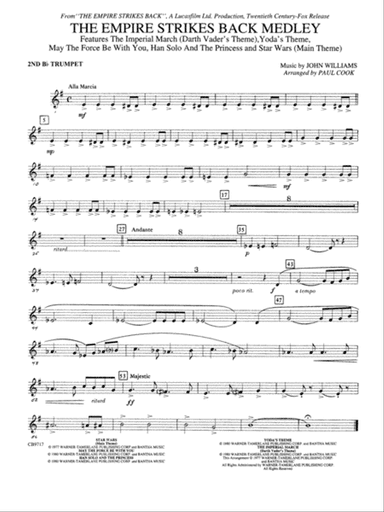 The Empire Strikes Back Medley: 2nd B-flat Trumpet