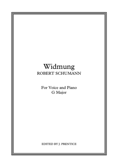 Widmung (G Major)