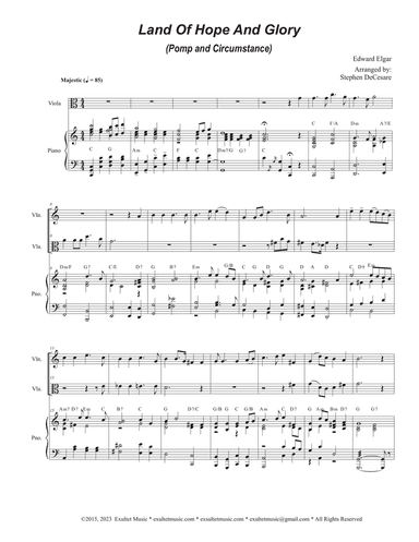 Land Of Hope And Glory (Pomp and Circumstance) (Duet for Violin and Viola)
