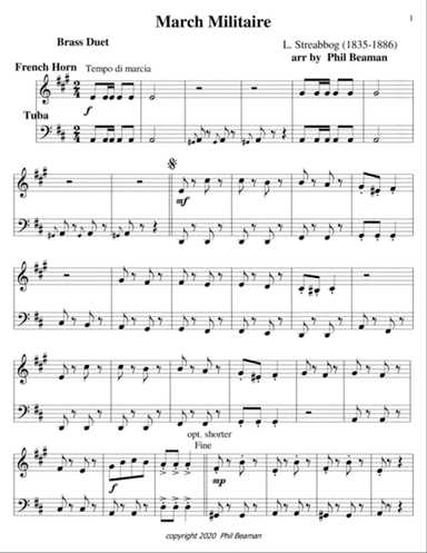 March Militaire-Brass Duet 4