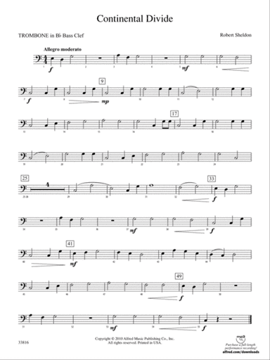 Continental Divide: (wp) 1st B-flat Trombone B.C.