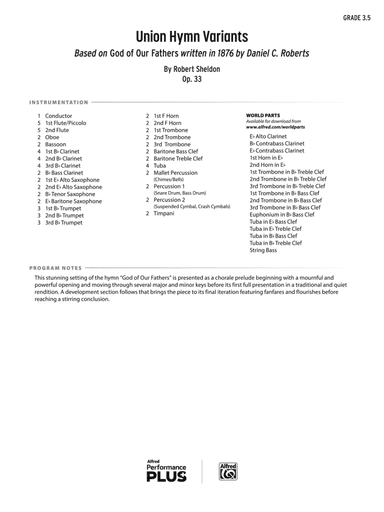 Union Hymn Variants: Score