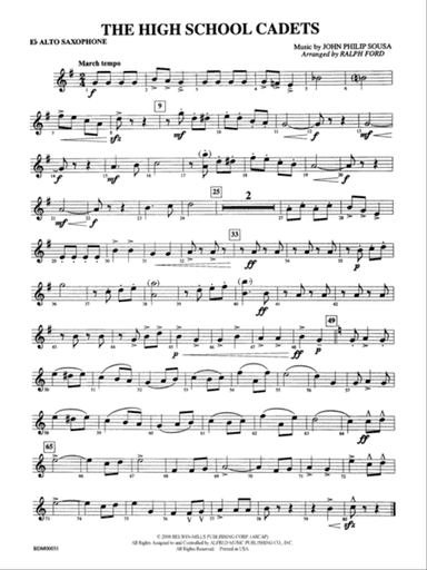 The High School Cadets: E-flat Alto Saxophone