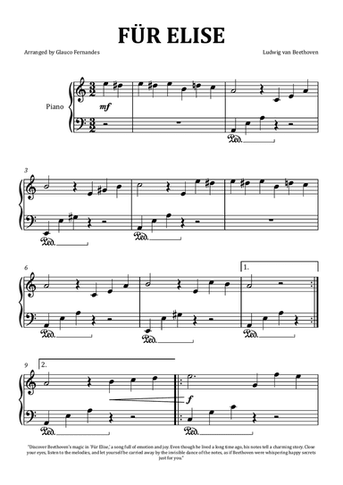Für Elise by Beethoven - Easy Piano