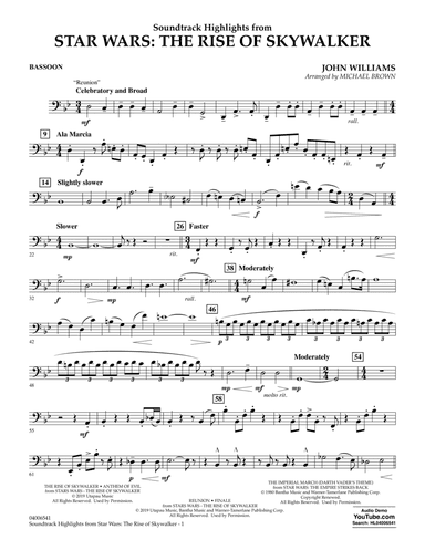 Soundtrack Highlights from Star Wars: The Rise of Skywalker - Bassoon