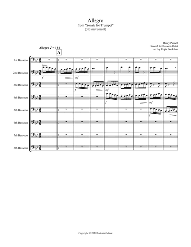 Allegro (from "Sonata for Trumpet") (Bb) (Bassoon Octet)
