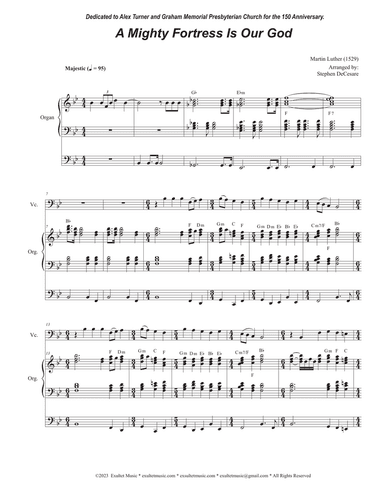 A Mighty Fortress Is Our God (Cello solo and Organ)