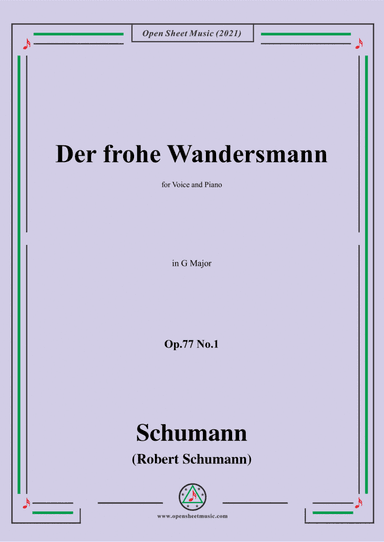 Schumann-Der frohe Wandersmann,Op.77 No.1,in G Major