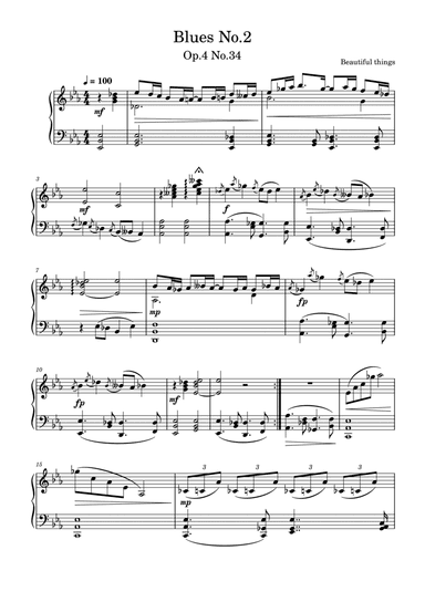 Blues No.2-Beautiful things Op.4 No.34