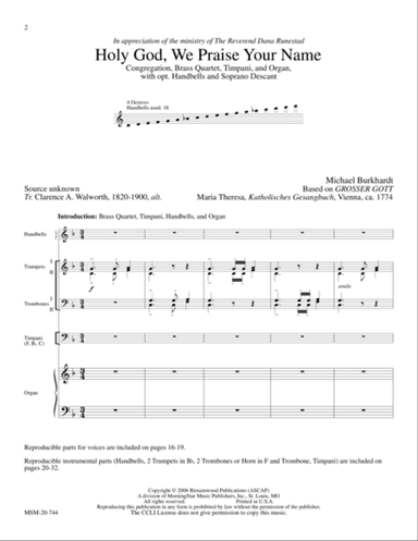 Holy God, We Praise Your Name (Grosser Gott) (Downloadable)