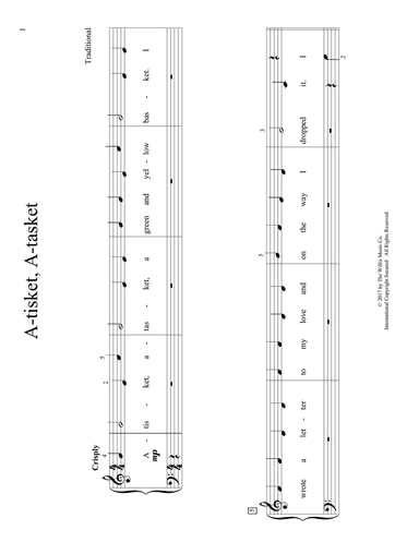 A-tisket, A-tasket (arr. Christopher Hussey)