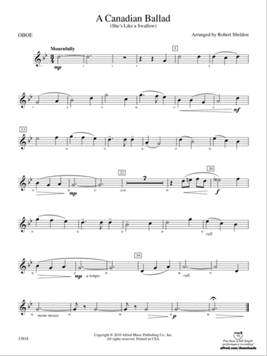 A Canadian Ballad: Oboe