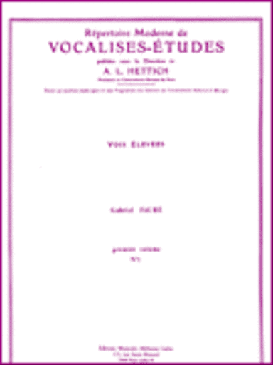 Repertoire Moderne de Vocalises-Etudes