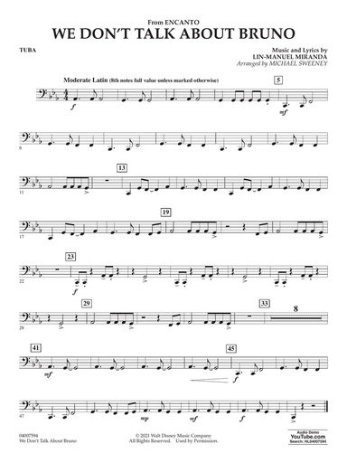 We Don't Talk About Bruno (from Encanto) (arr. Michael Sweeney) - Tuba