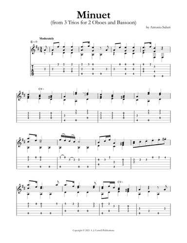 Minuet (from 3 Trios for 2 Oboes and Bassoon)