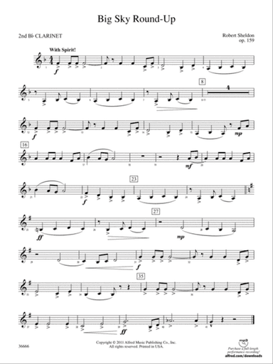 Big Sky Round-Up: 2nd B-flat Clarinet