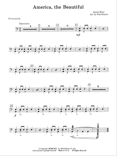 America, the Beautiful: 1st Percussion