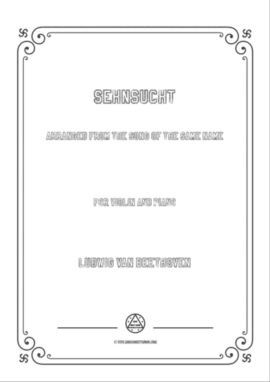 Beethoven-Sehnsucht,for Violin and Piano