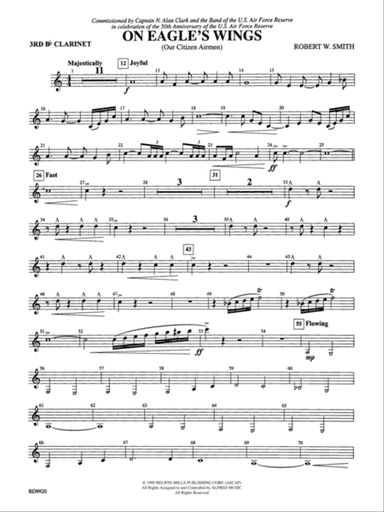 On Eagle's Wings: 3rd B-flat Clarinet