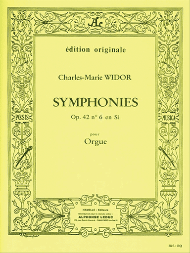 Widor Symphonie No6 Op42 Organ Book