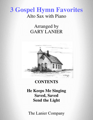 3 GOSPEL HYMN FAVORITES (For Alto Sax & Piano with Score/Parts)