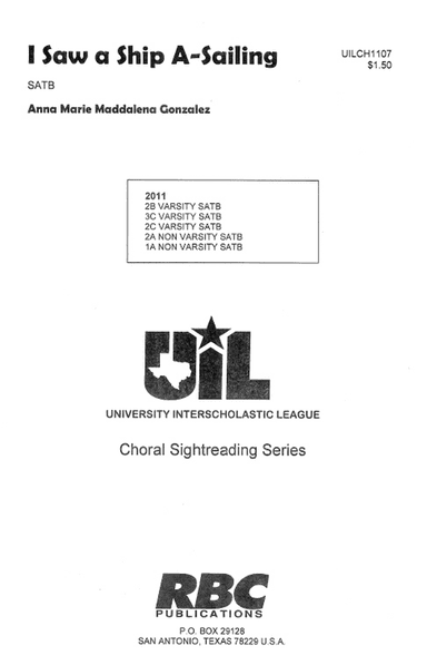 I Saw a Ship A-Sailing (SATB)