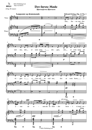 Det forste Mode, Op. 21 No. 1