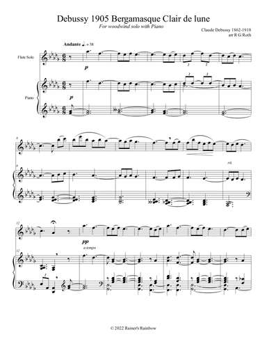 Debussy 1905 Clair de lune
