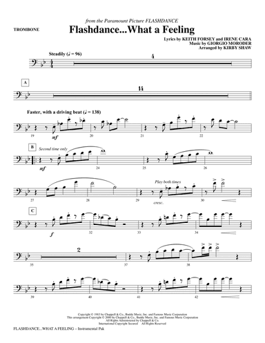 Flashdance...What A Feeling (from Flashdance) (arr. Kirby Shaw) - Trombone