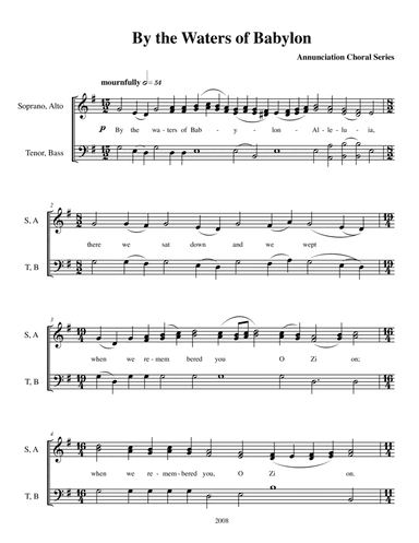 By the Waters of Babylon-arr. Woods