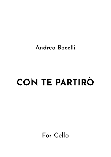 Con Te Partiro (time To Say Goodbye)