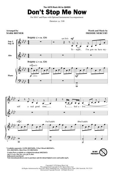 Don't Stop Me Now (arr. Mark Brymer)