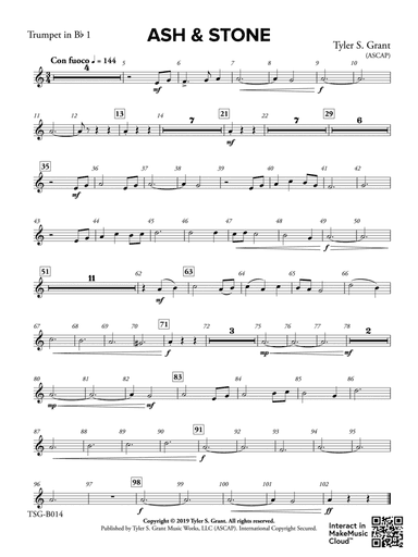 Ash & Stone: 1st B-flat Trumpet