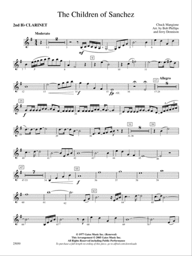 The Children of Sanchez: 2nd B-flat Clarinet