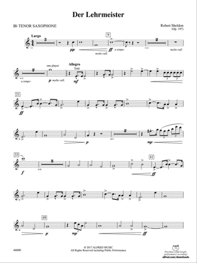 Der Lehrmeister: B-flat Tenor Saxophone