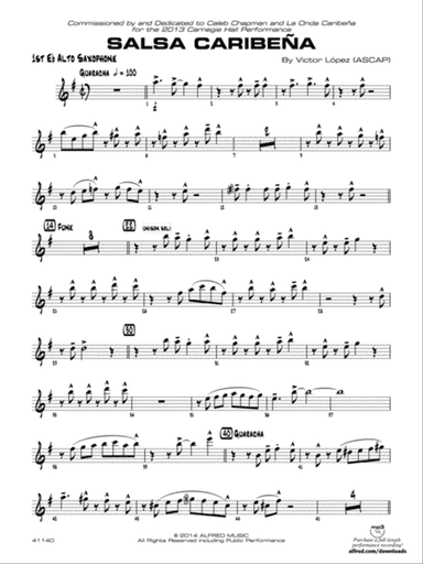 Salsa Caribeña: E-flat Alto Saxophone
