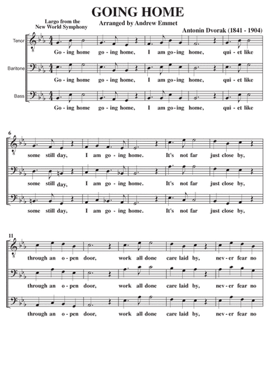 Going Home A Cappella TBB