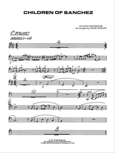 Children of Sanchez: 4th B-flat Trumpet