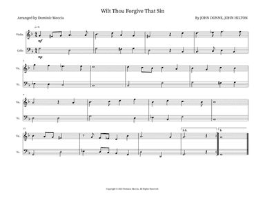 Wilt Thou Forgive That Sin