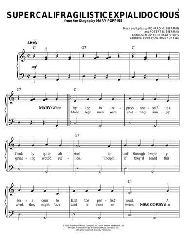 Supercalifragilisticexpialidocious (from Mary Poppins)