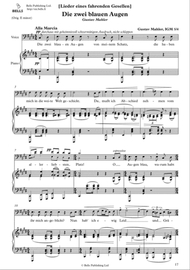 Die zwei blauen Augen (C-sharp minor)