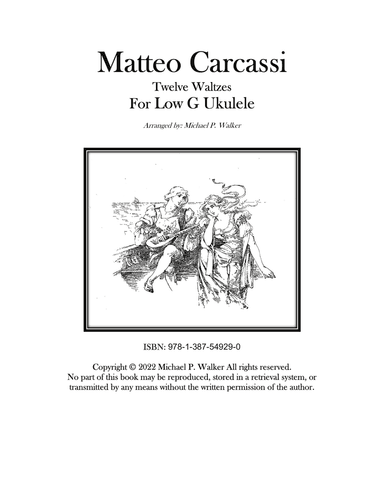 Matteo Carcassi Twelve Waltzes For Low G Ukulele