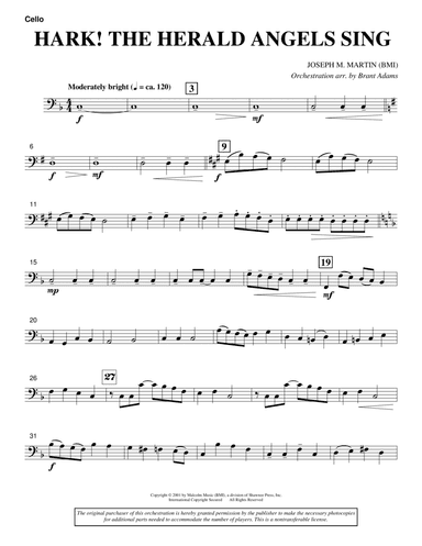 Hark! The Herald Angels Sing (from Journey Of Promises) - Cello
