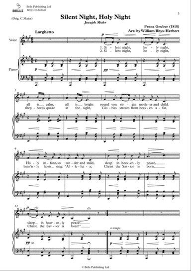 Silent Night, Holy Night (A Major)