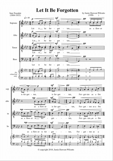 Let It Be Forgotten - satb