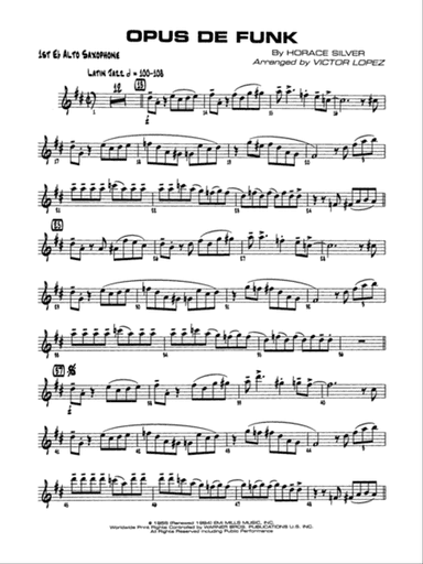 Opus de Funk: E-flat Alto Saxophone
