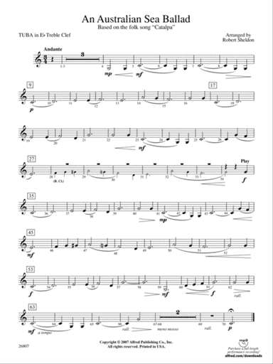 An Australian Sea Ballad: (wp) E-flat Tuba T.C.