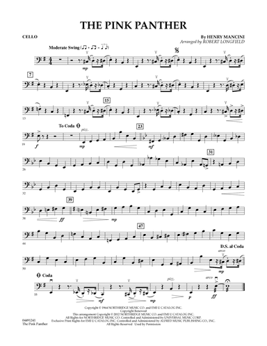 The Pink Panther (arr. Robert Longfield) - Cello