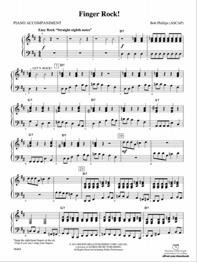 Finger Rock!: Piano Accompaniment